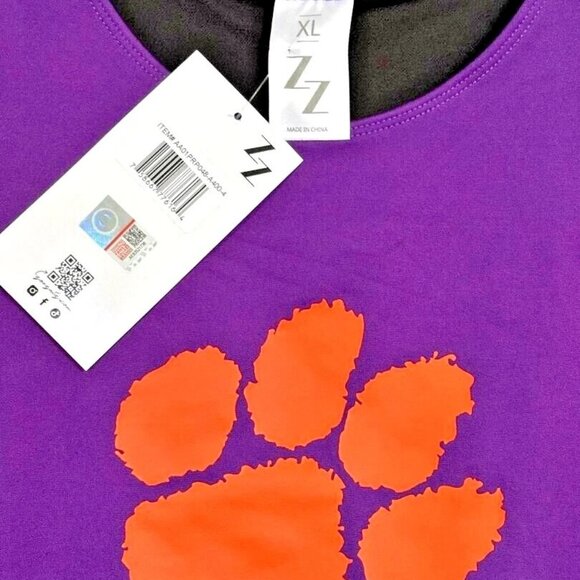 ZOOZATZ Clemson Tigers Cropped Tank Purple Size XL NEW!! - Picture 3 of 3